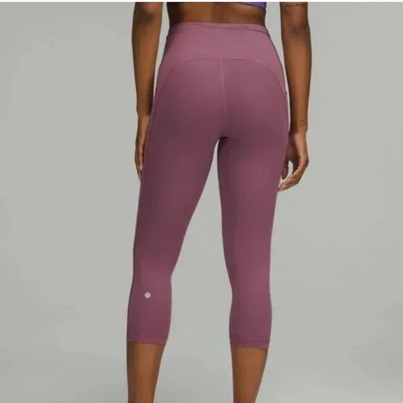 Lululemon Swift Speed 21" Crop Leggings In Vintage Plum Purple SIZE 2 - Picture 2 of 8